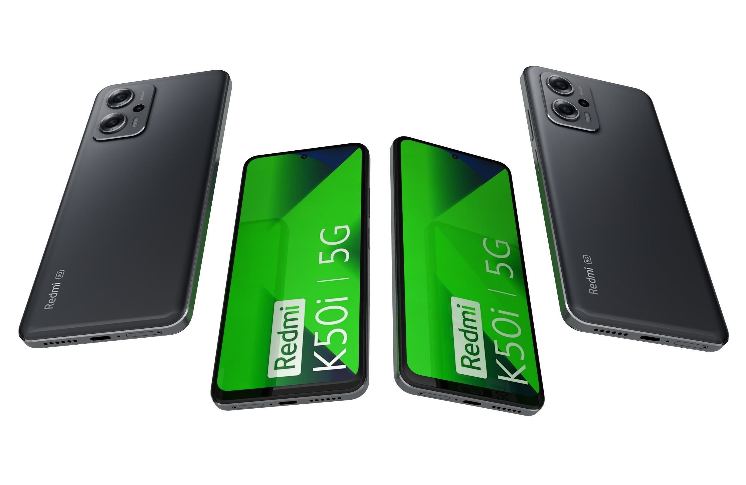 Xiaomi Redmi K50i All Colors Low-poly 3D model_16