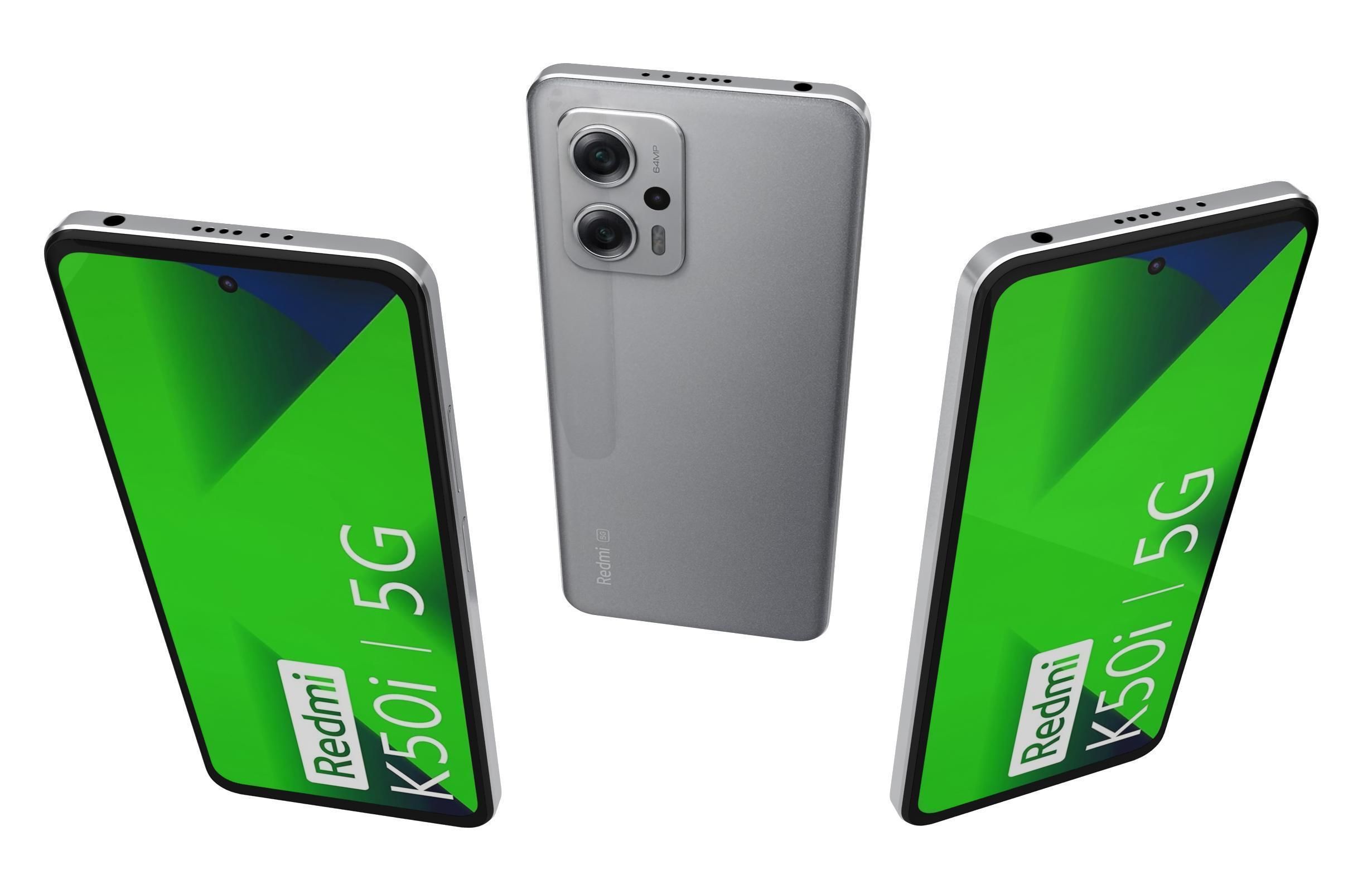 Xiaomi Redmi K50i All Colors Low-poly 3D model_5