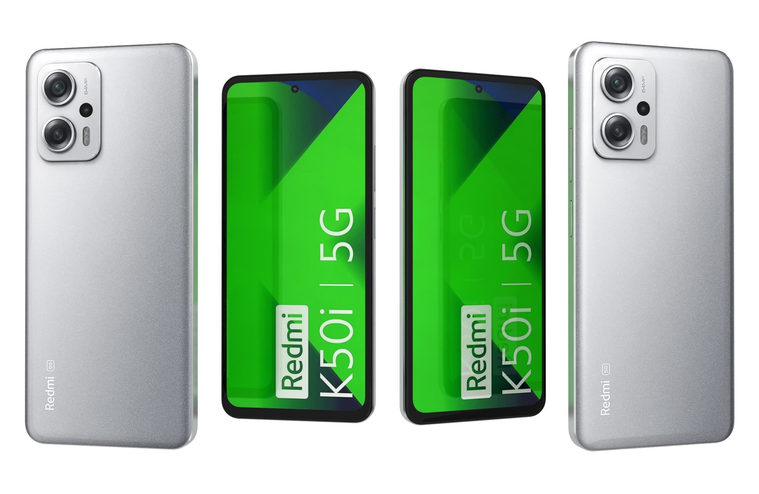 Xiaomi Redmi K50i All Colors Low-poly 3D model_11