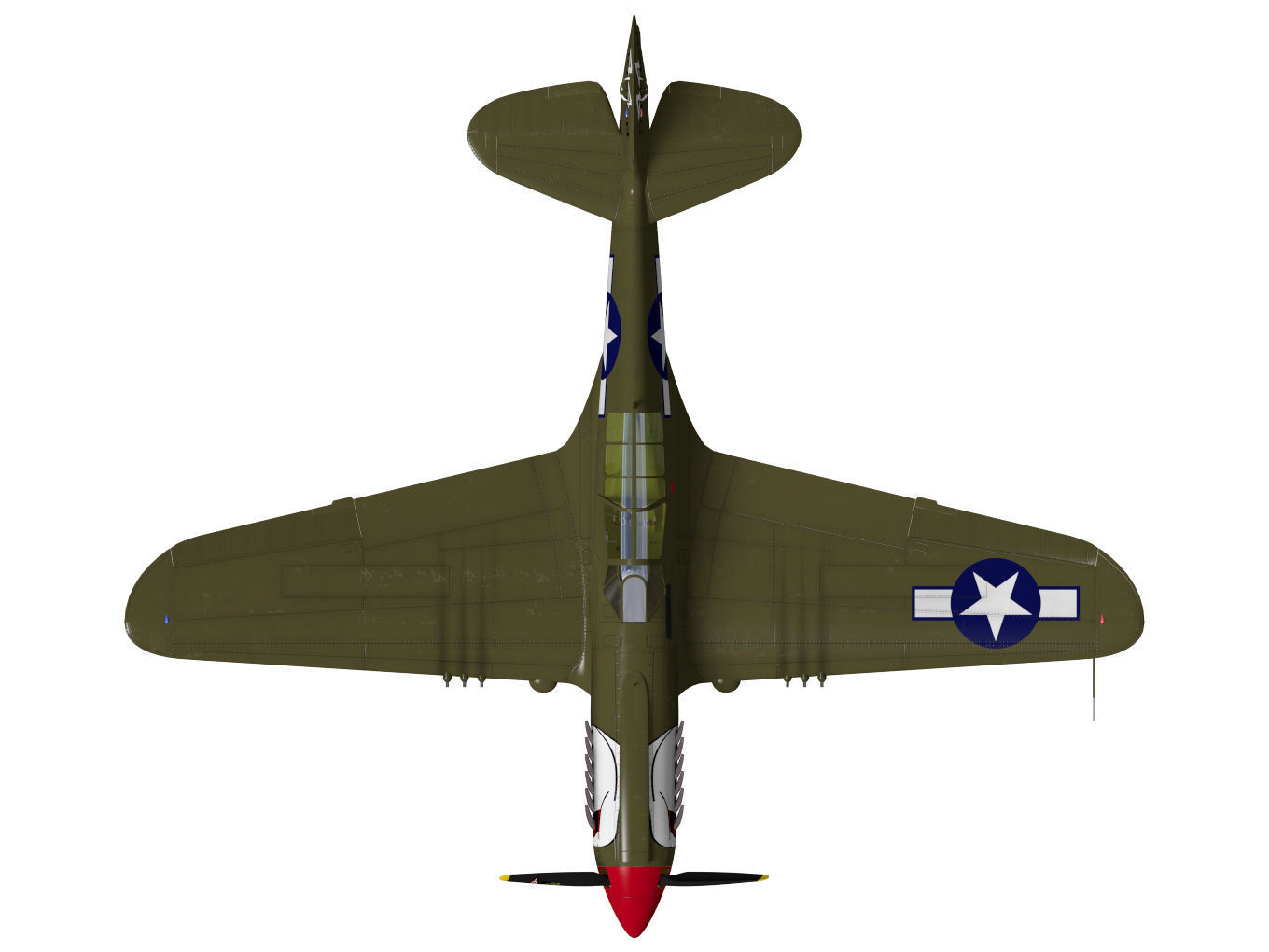 Curtiss P-40N Warhawk 3D model_12