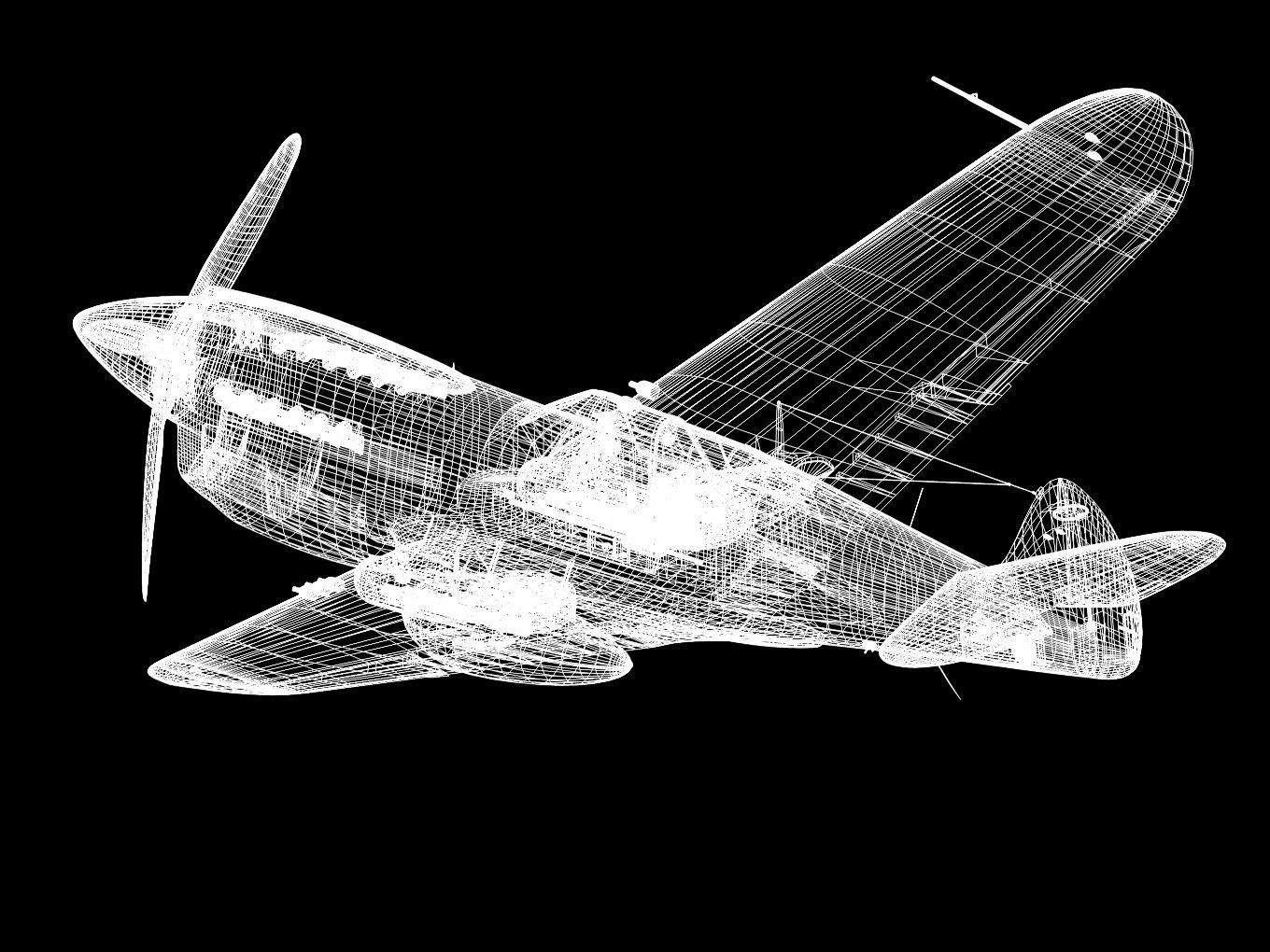 Curtiss P-40N Warhawk 3D model_19