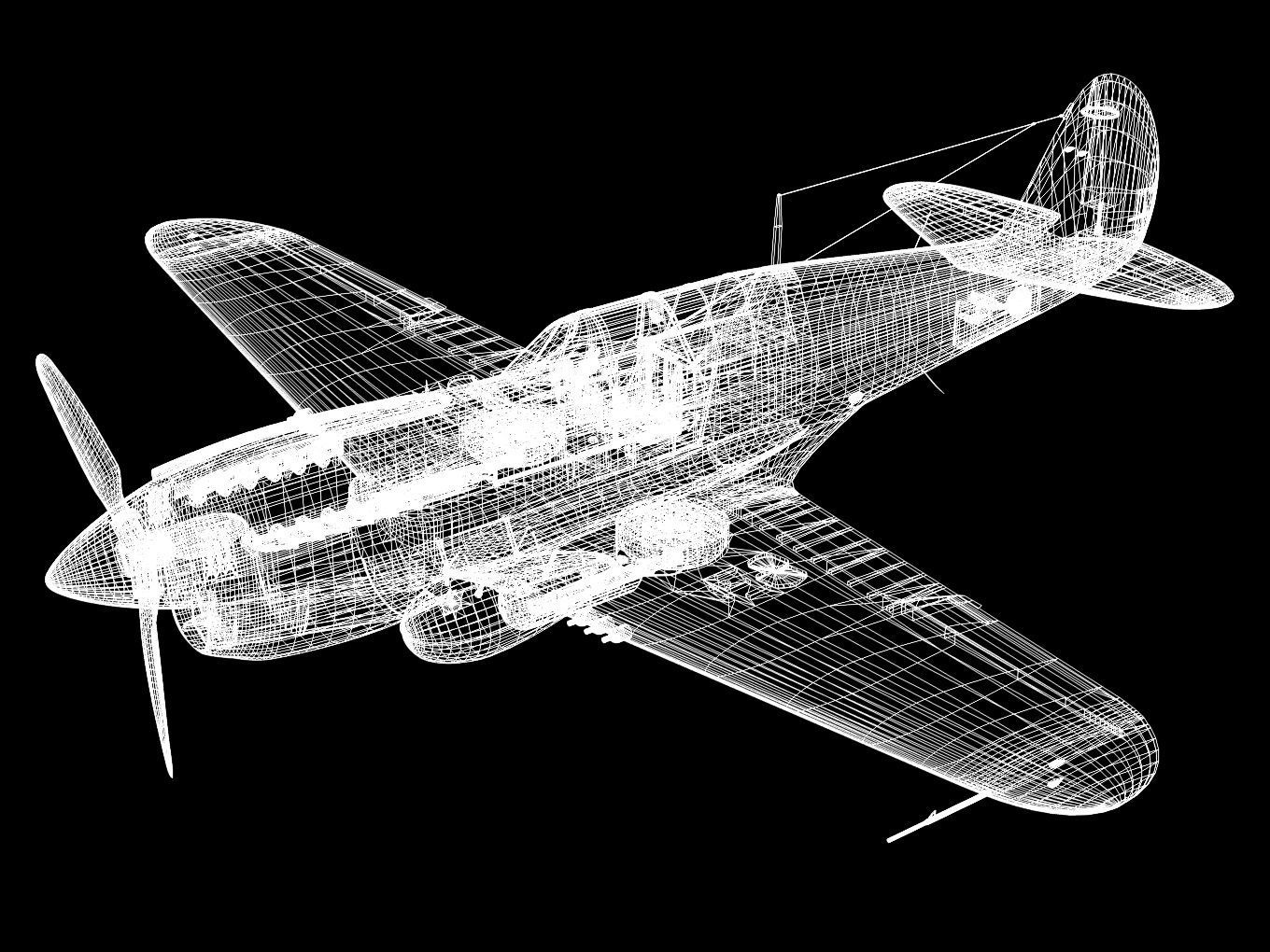 Curtiss P-40N Warhawk 3D model_17