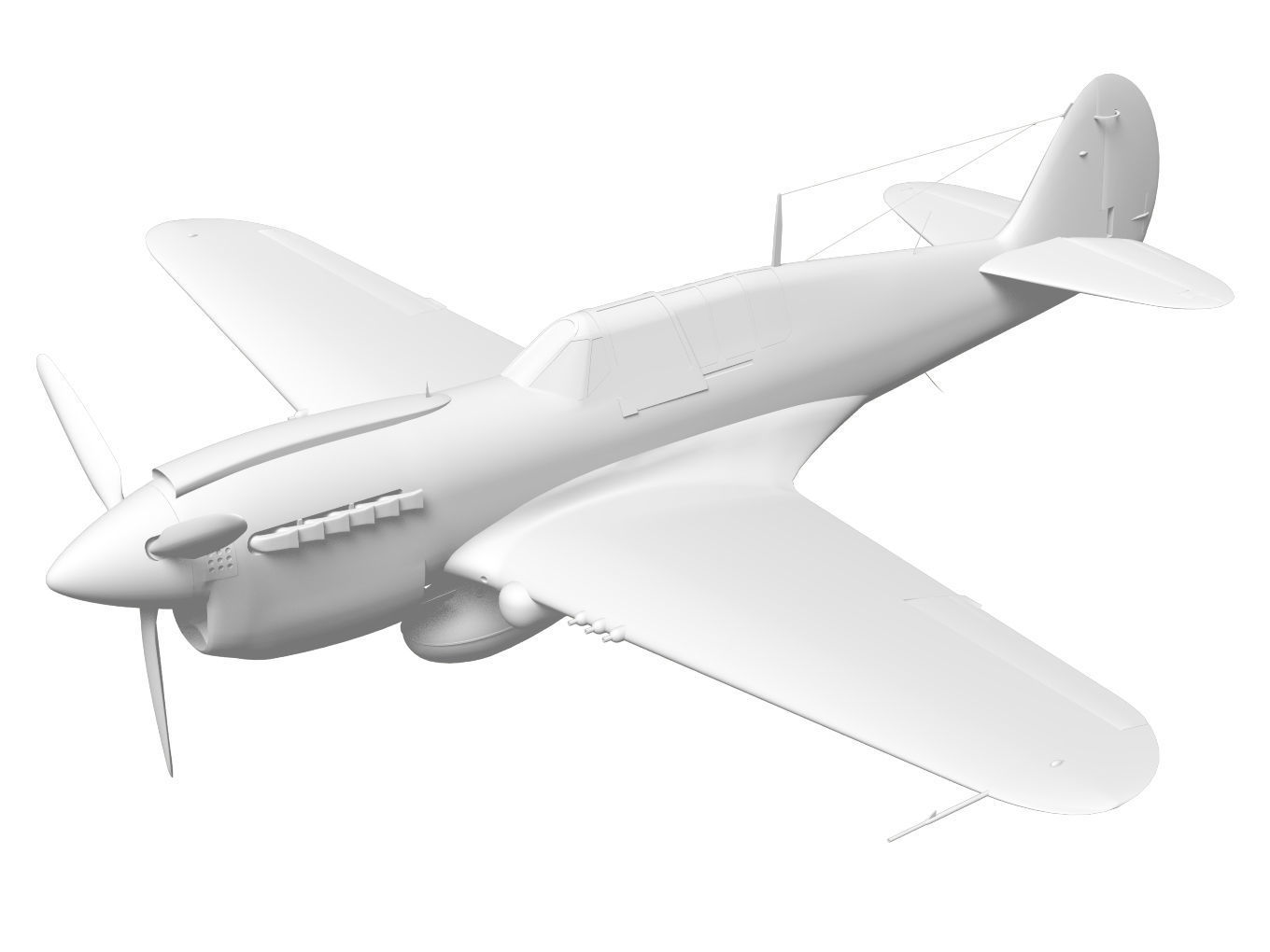 Curtiss P-40N Warhawk 3D model_14