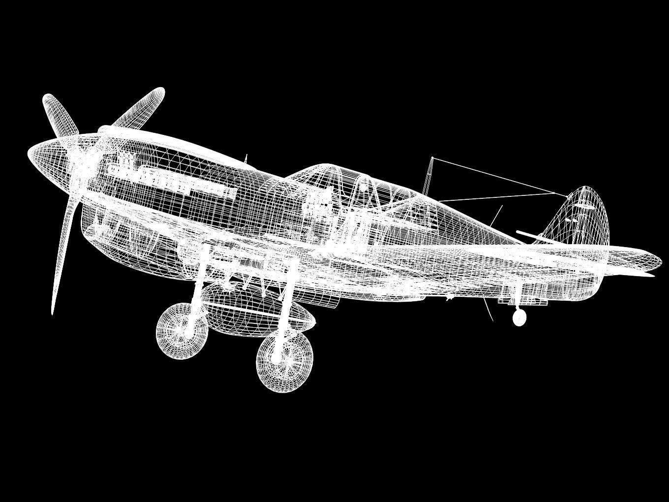 Curtiss P-40N Warhawk 3D model_20