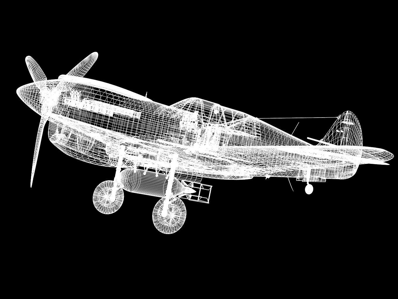 Curtiss P-40N Warhawk 3D model_20