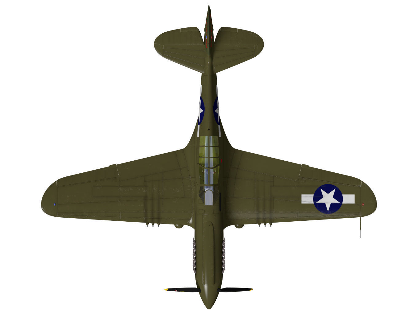 Curtiss P-40N Warhawk 3D model_12