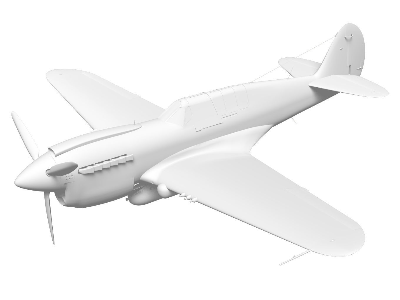 Curtiss P-40N Warhawk 3D model_14