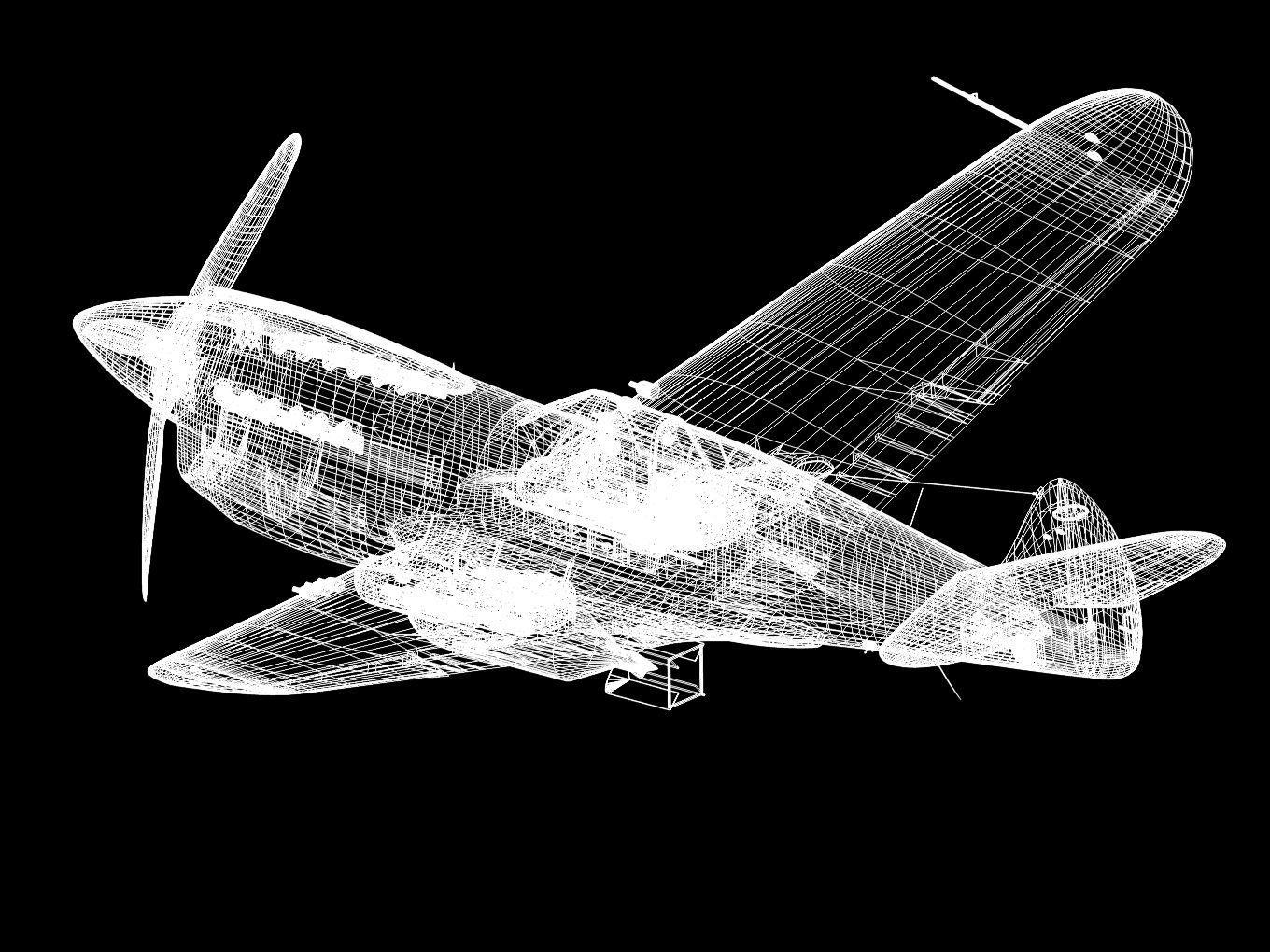 Curtiss P-40N Warhawk 3D model_19