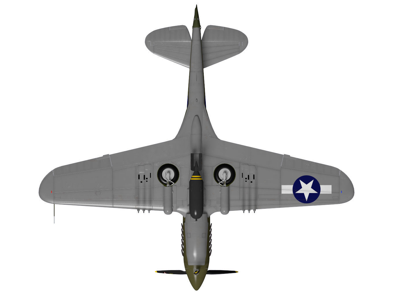 Curtiss P-40N Warhawk 3D model_13