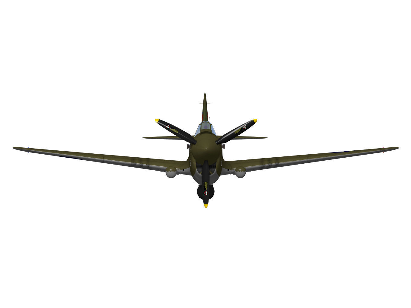 Curtiss P-40N Warhawk 3D model_10