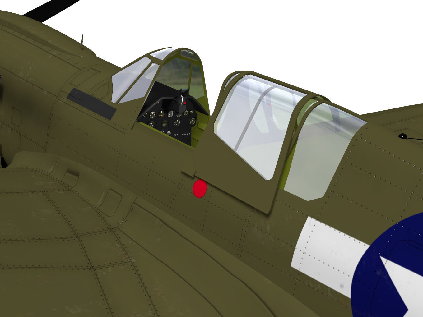 Curtiss P-40N Warhawk 3D model_6
