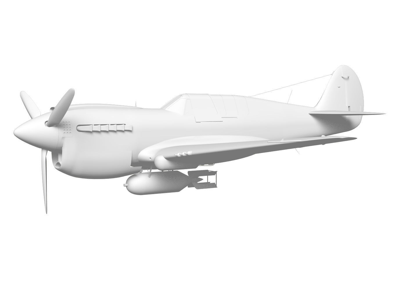 Curtiss P-40N Warhawk 3D model_15