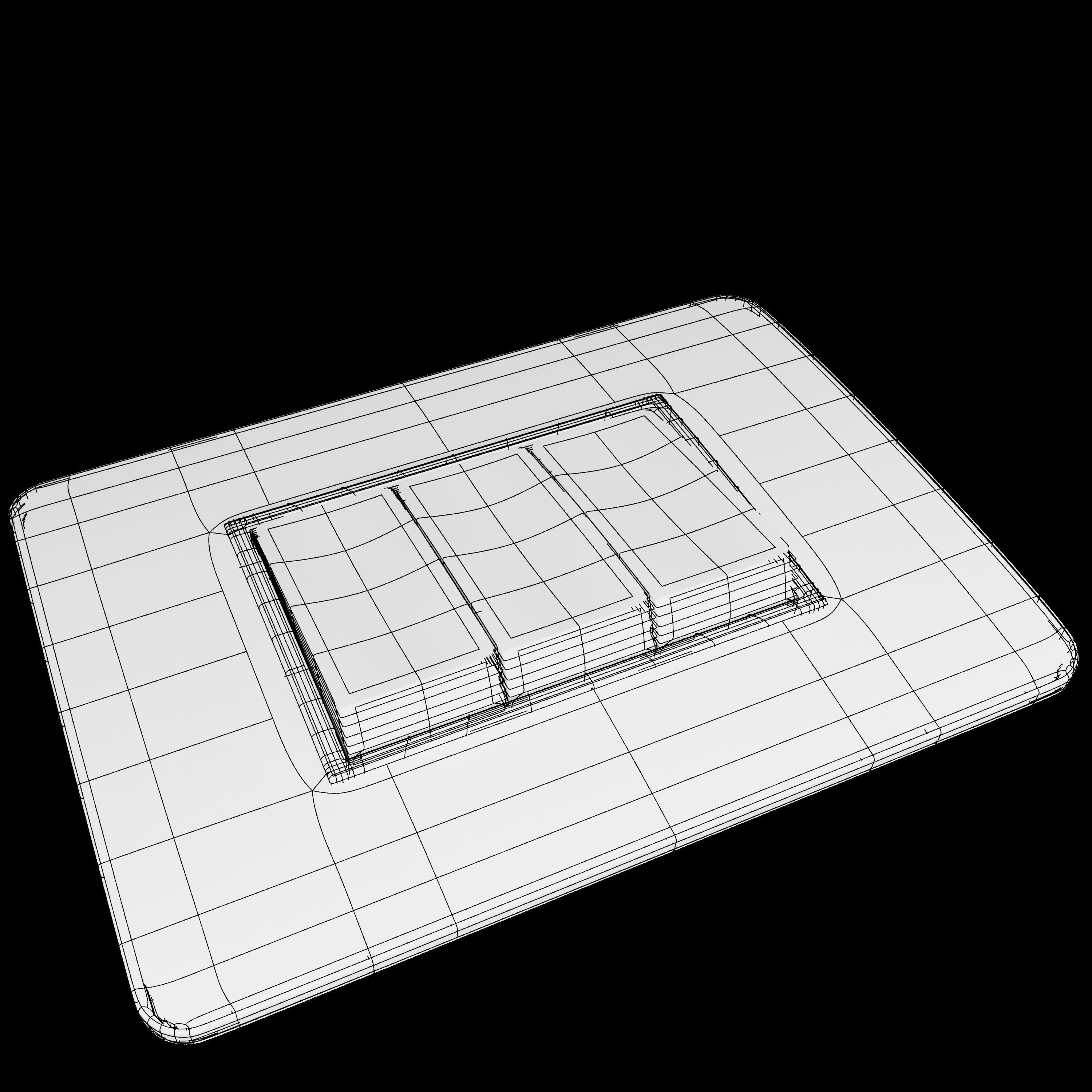 Curved Switch Board 3D model_4