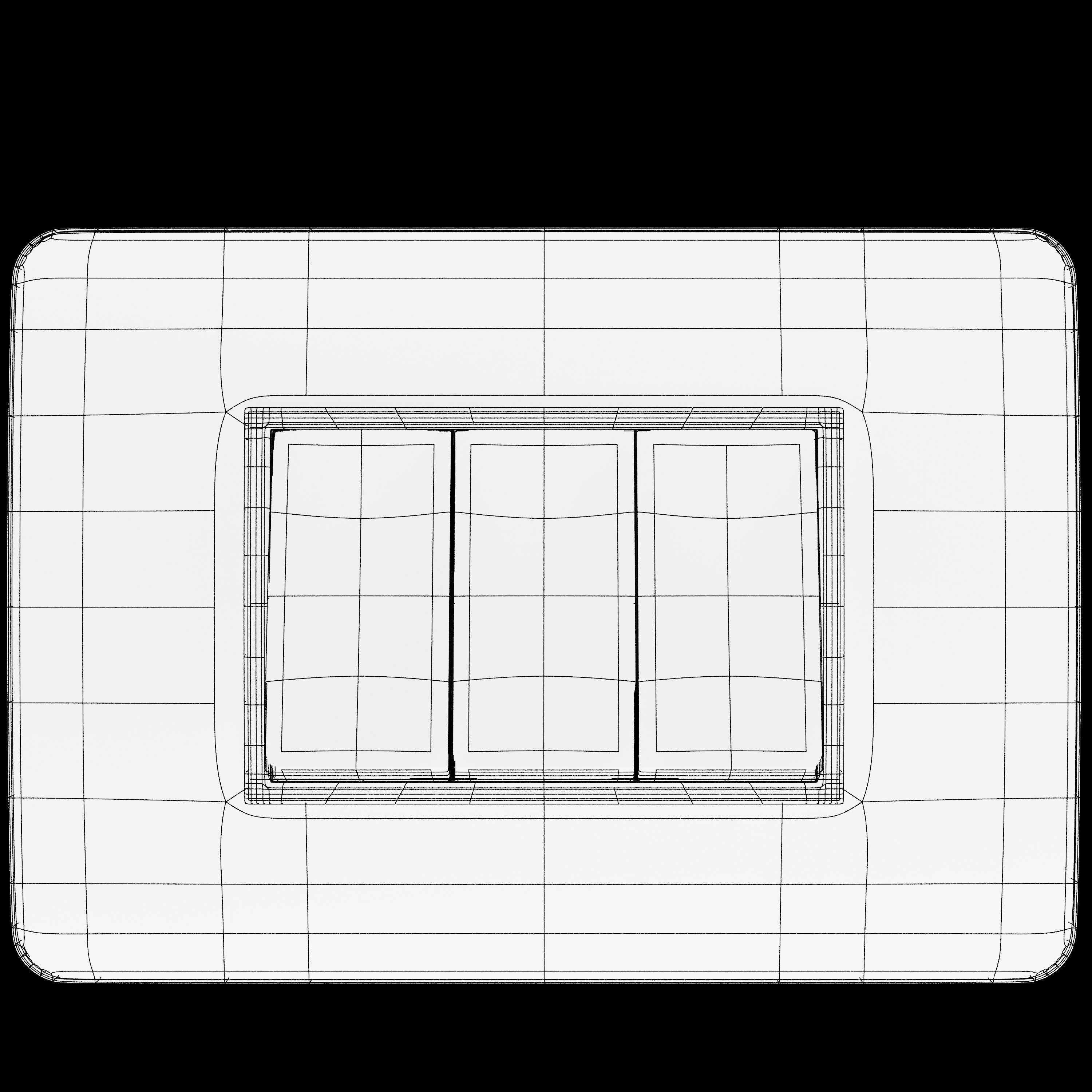 Curved Switch Board 3D model_6
