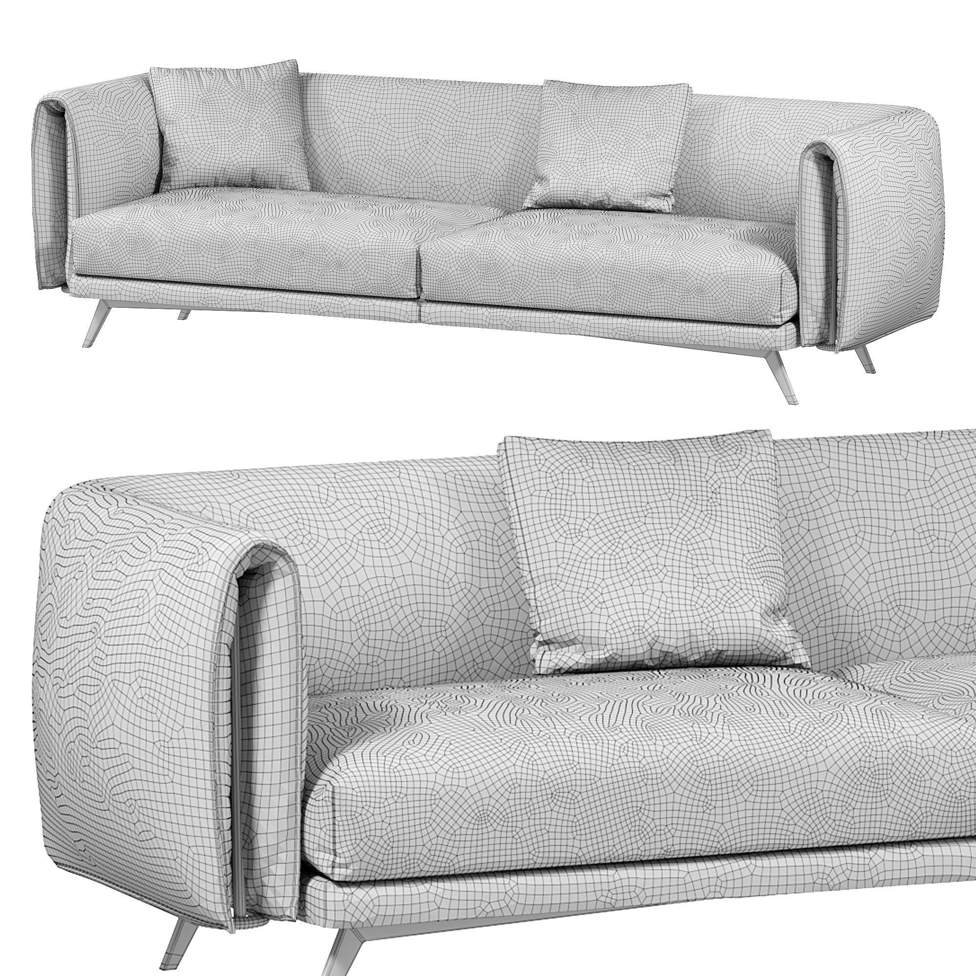 Saddle Sofa by bonaldo 3D model_6