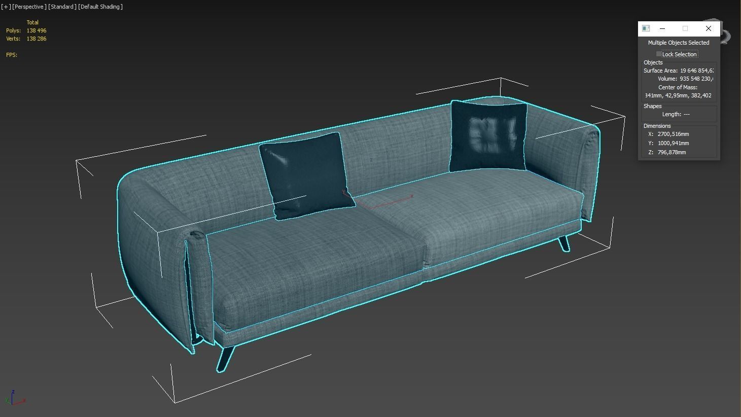 Saddle Sofa by bonaldo 3D model_7