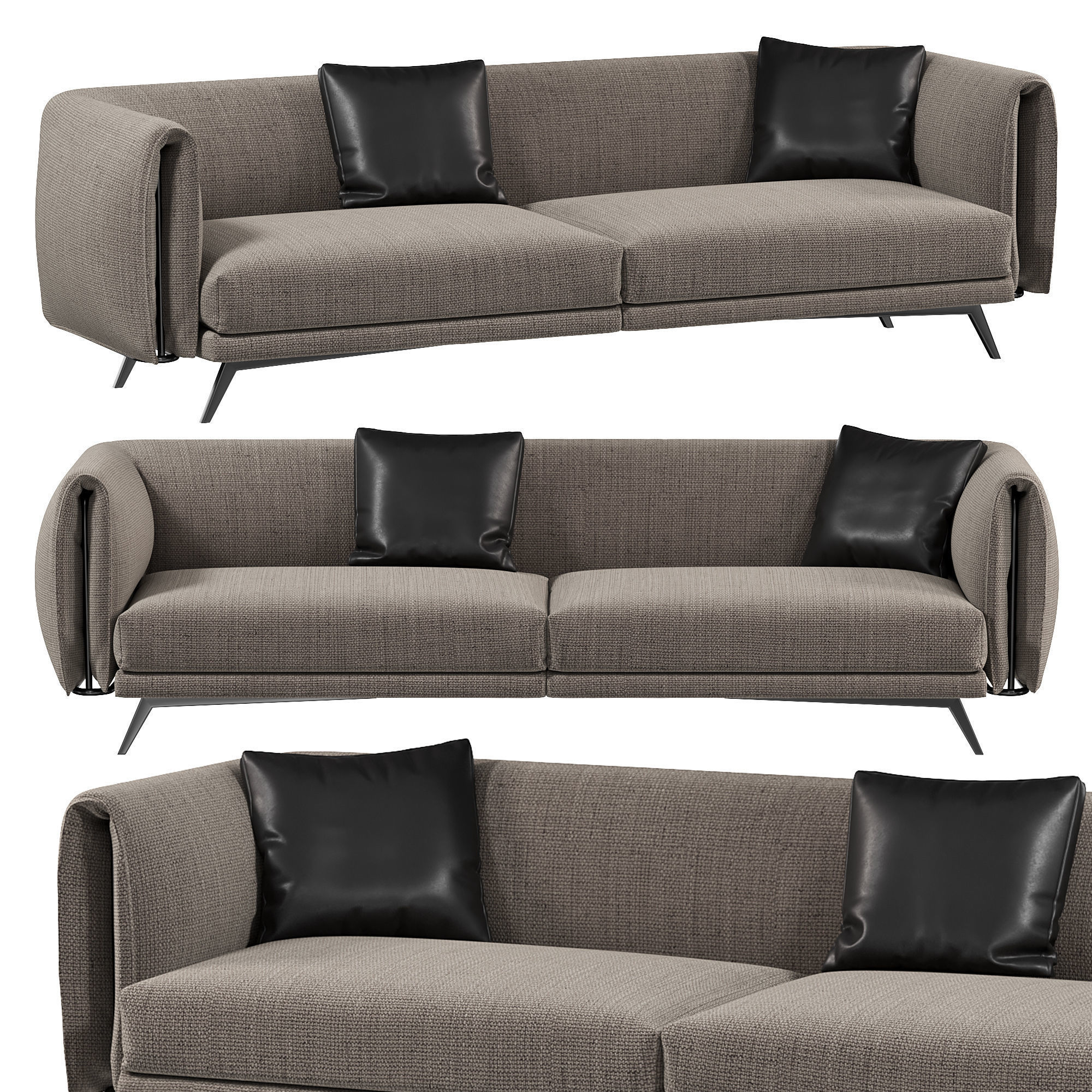 Saddle Sofa by bonaldo 3D model_2