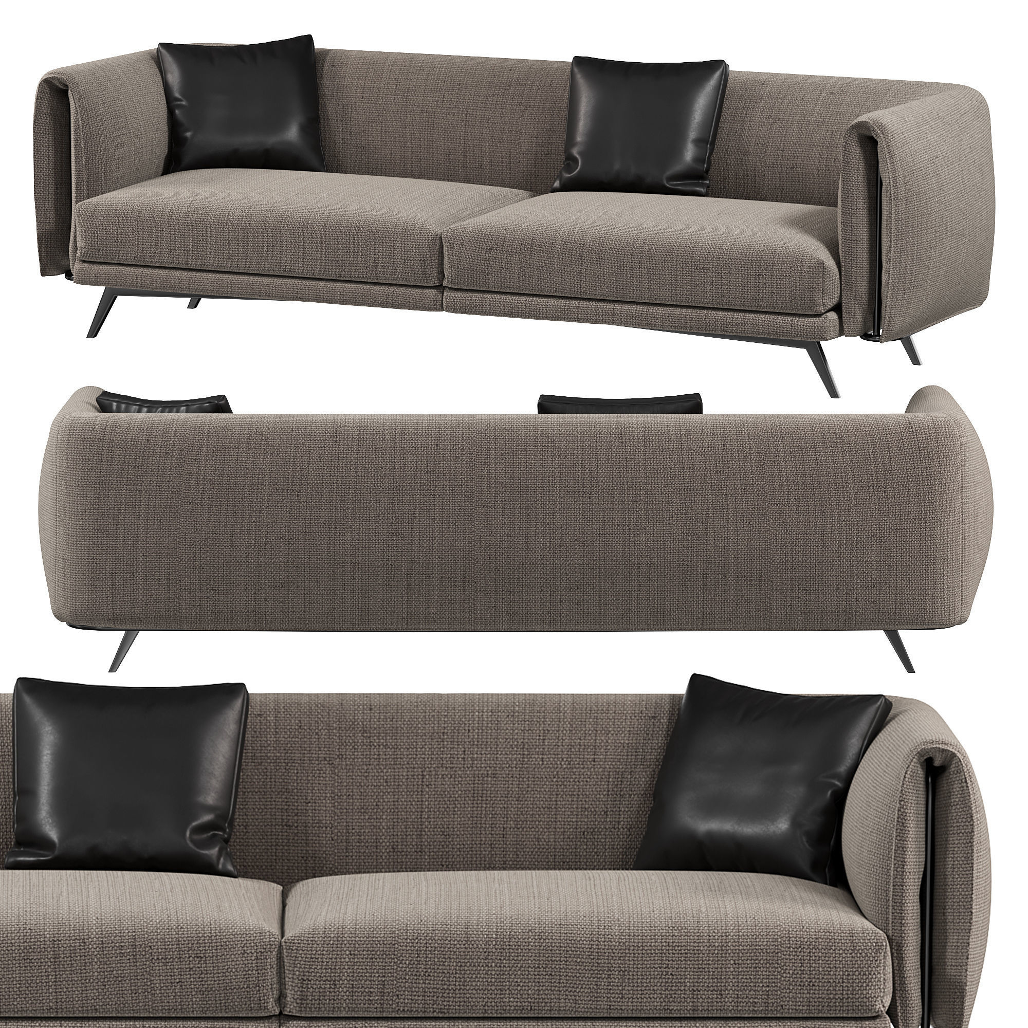 Saddle Sofa by bonaldo 3D model_3