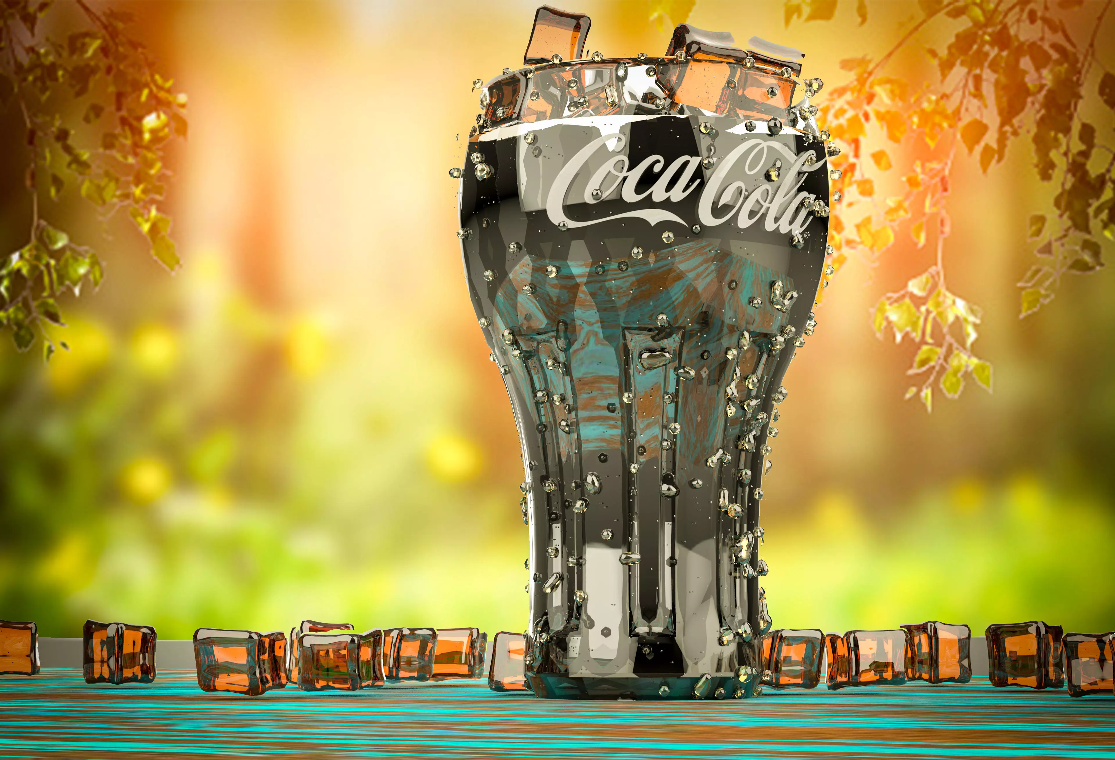 COCA COLA MUG Low-poly 3D model_0