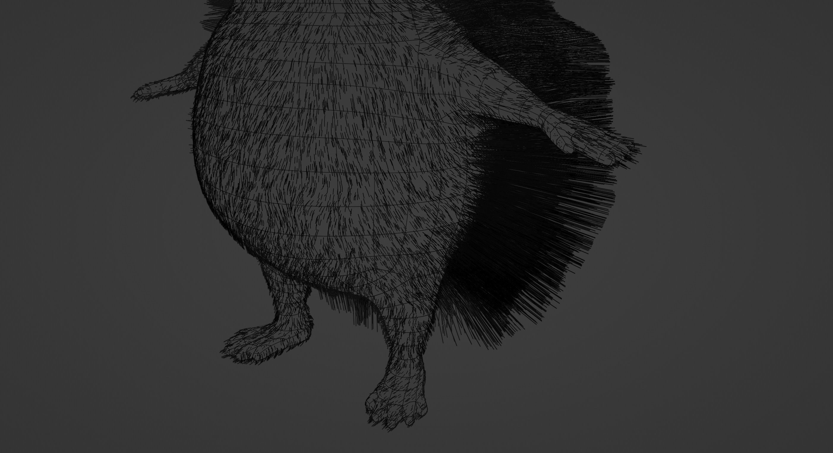 Hedgehog cartoon 3D model_14