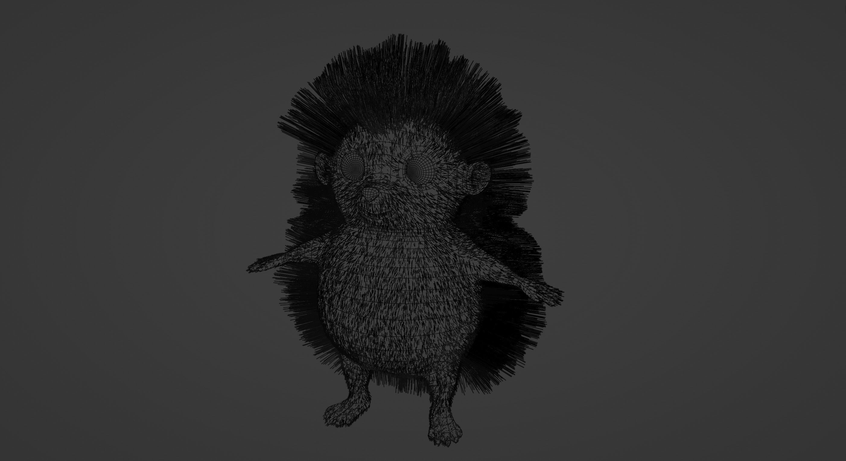 Hedgehog cartoon 3D model_11