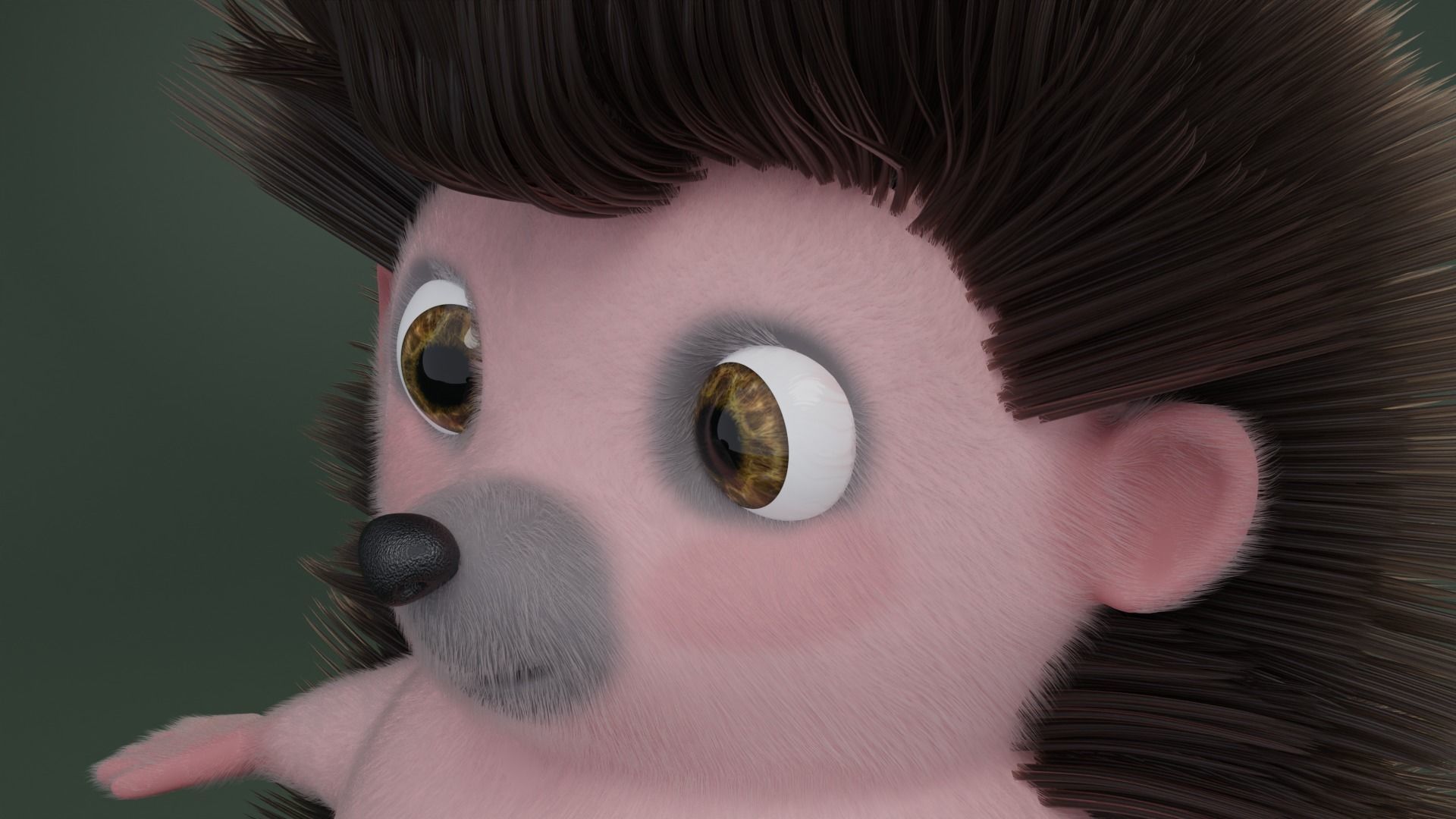 Hedgehog cartoon 3D model_10