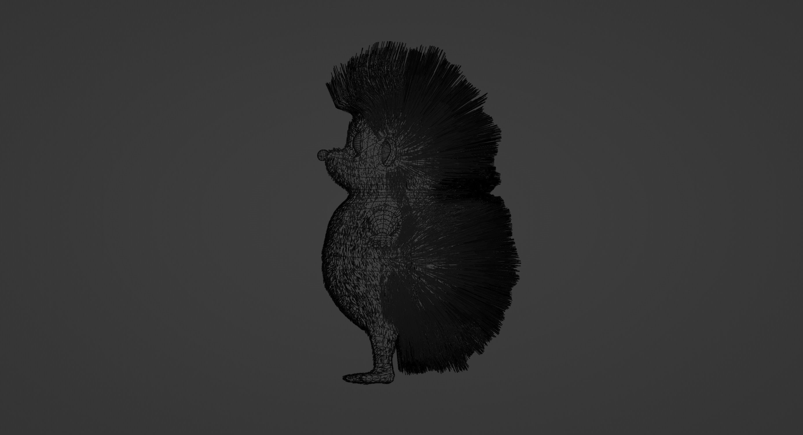Hedgehog cartoon 3D model_12