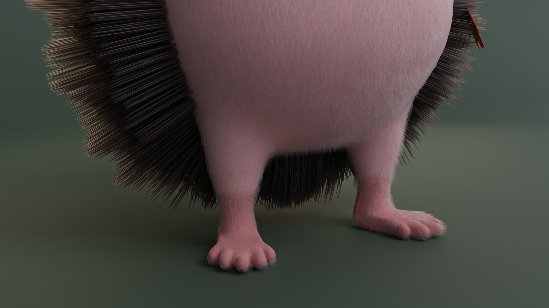 Hedgehog cartoon 3D model_6
