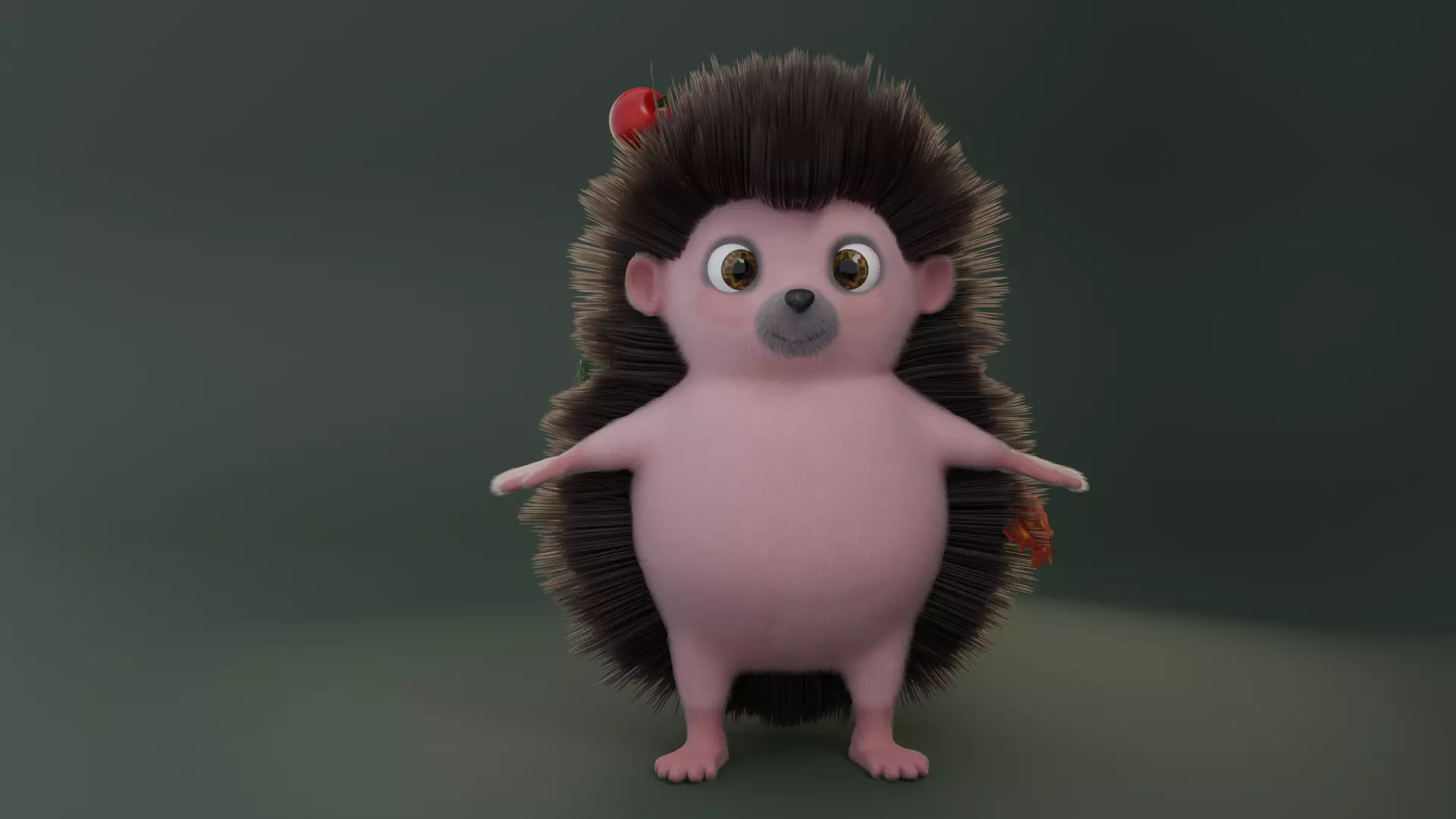 Hedgehog cartoon 3D model_0