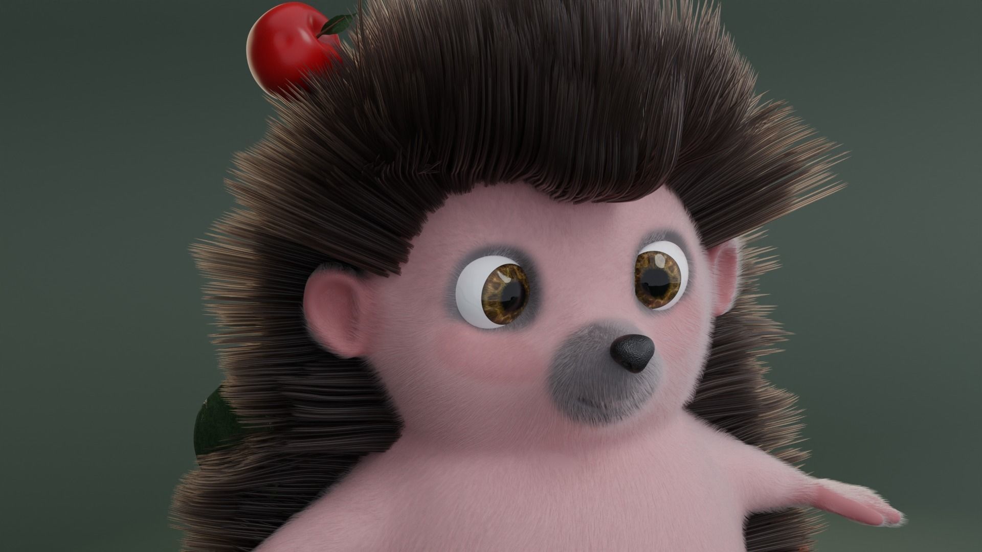 Hedgehog cartoon 3D model_5