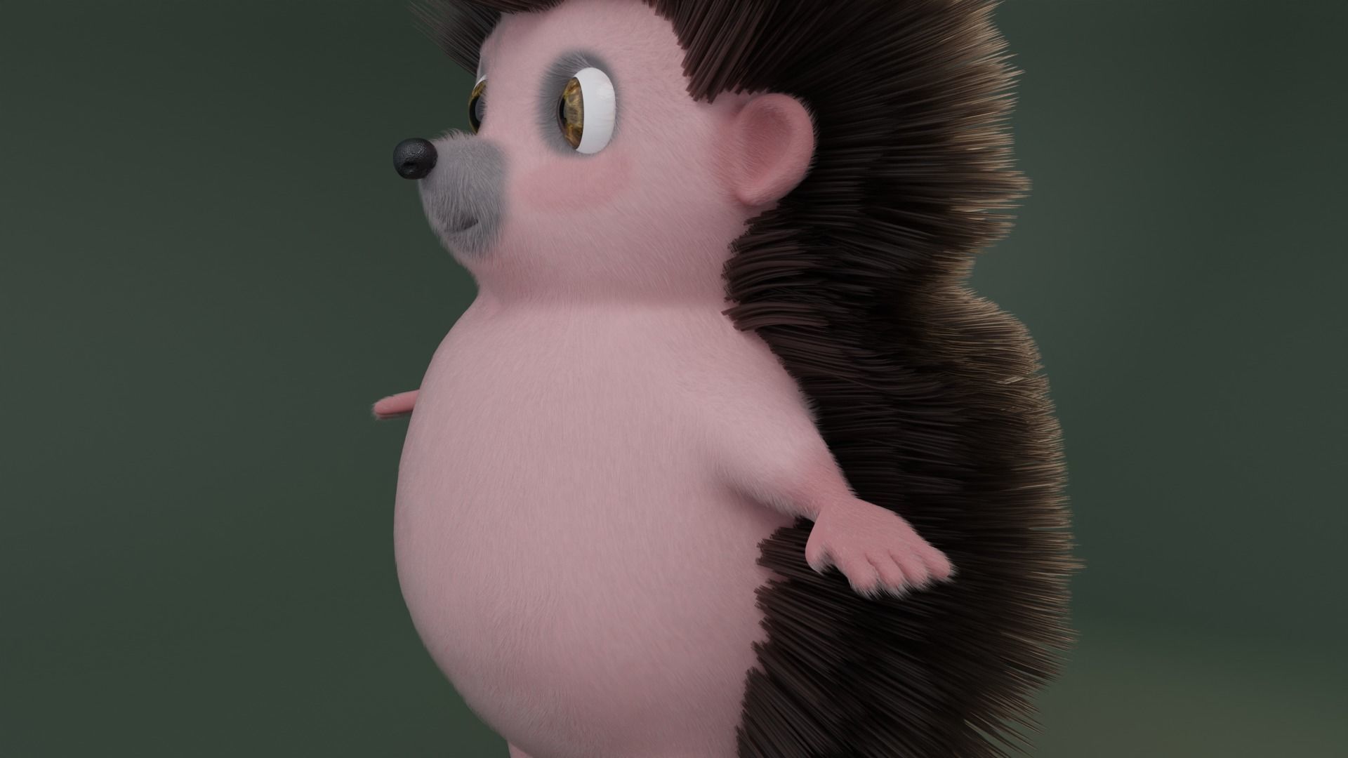 Hedgehog cartoon 3D model_8