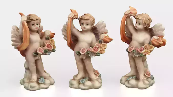 Resin Cherub Angel Statue 3D print model