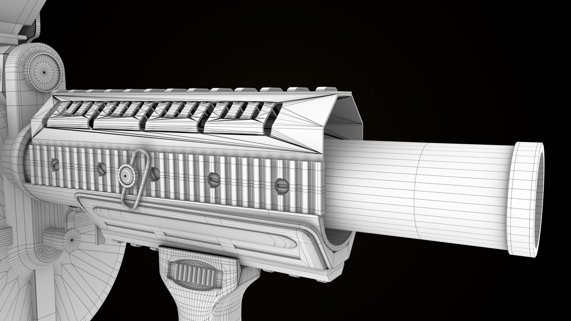 Grenade Launcher Gun All PBR Unity UE Textures Included Low-poly 3D model_36