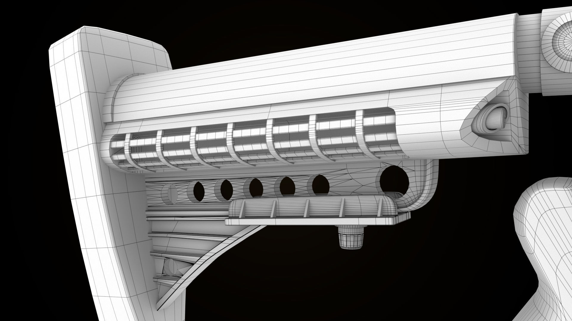 Grenade Launcher Gun All PBR Unity UE Textures Included Low-poly 3D model_42