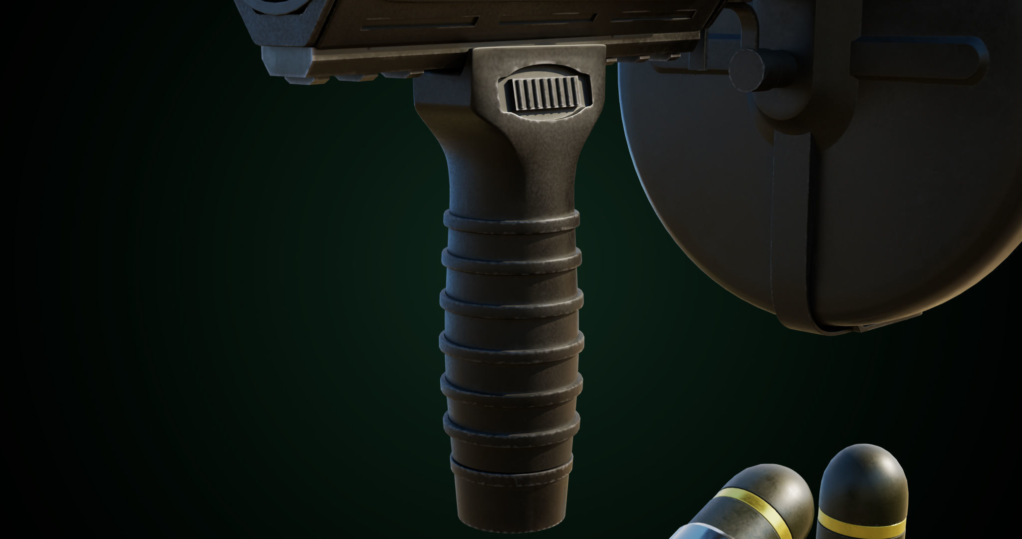 Grenade Launcher Gun All PBR Unity UE Textures Included Low-poly 3D model_13