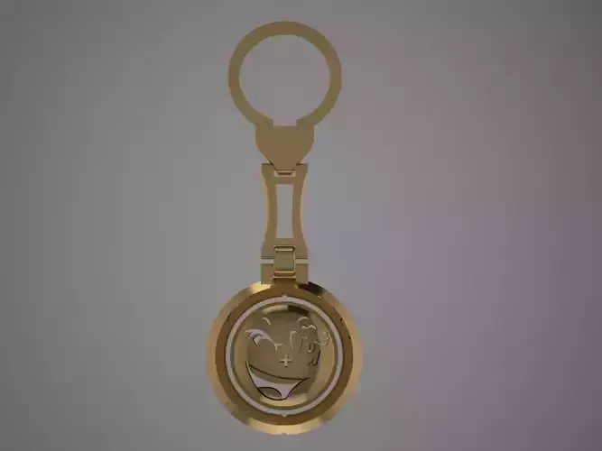 trinket gold key chain with logo