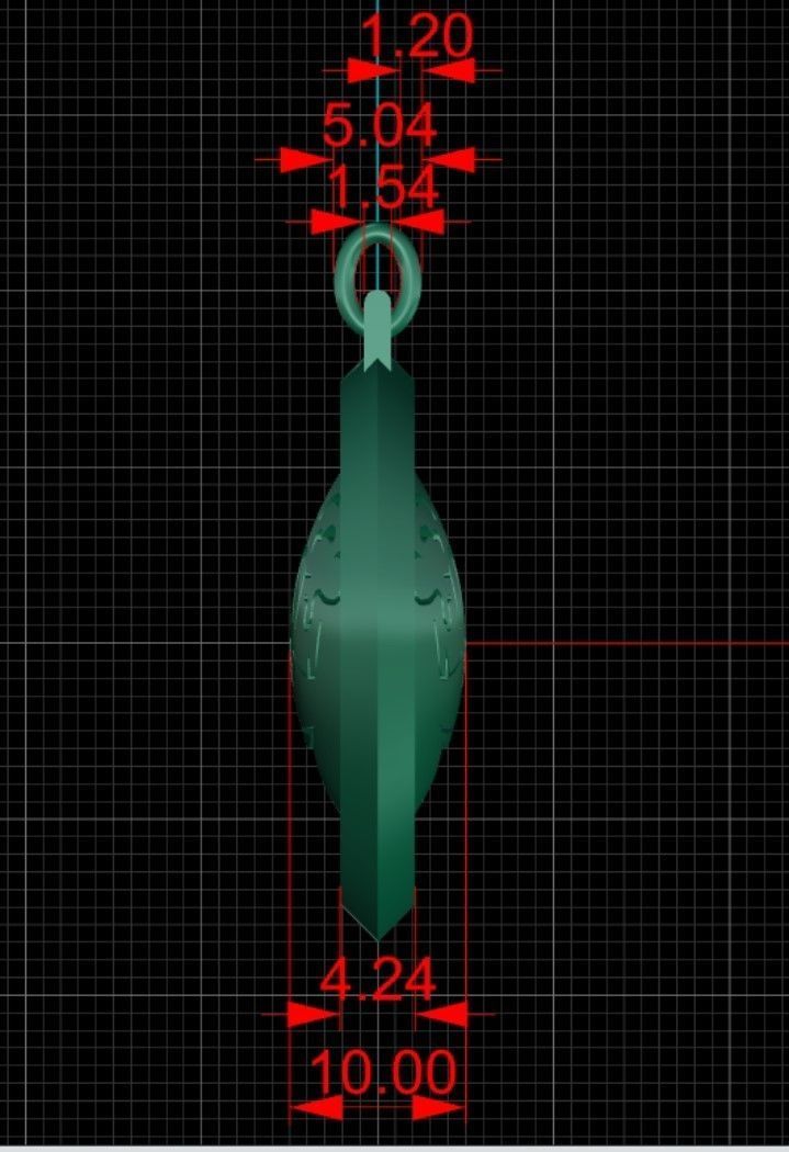 trinket gold key chain with logo 3D print model_5