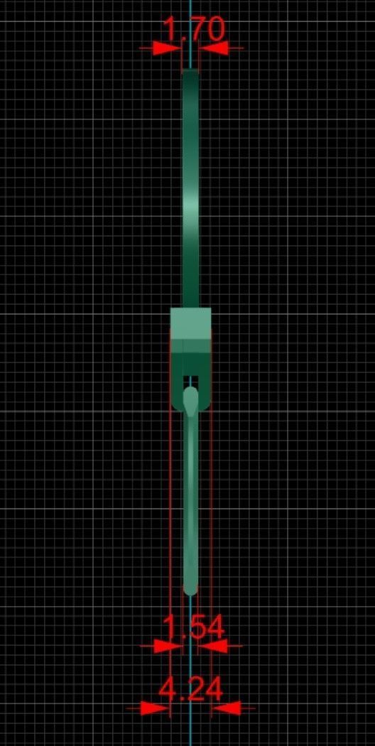 trinket gold key chain with logo 3D print model_6