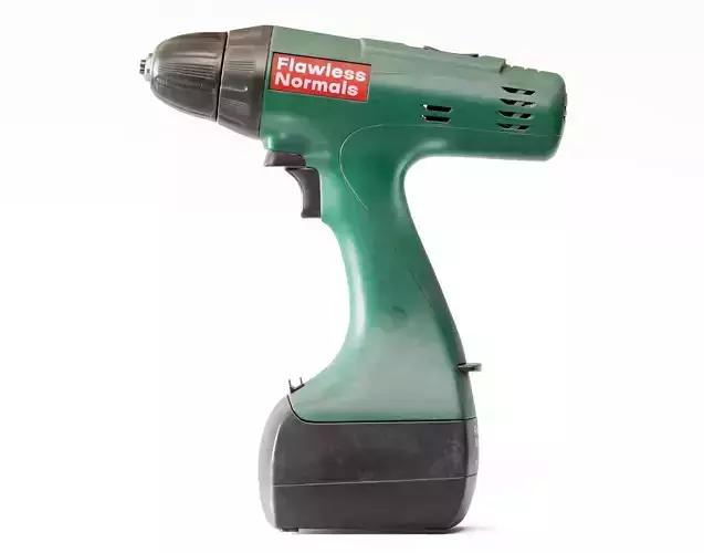 Cordless screwdriver industrial tool yk1 Low-poly 3D model