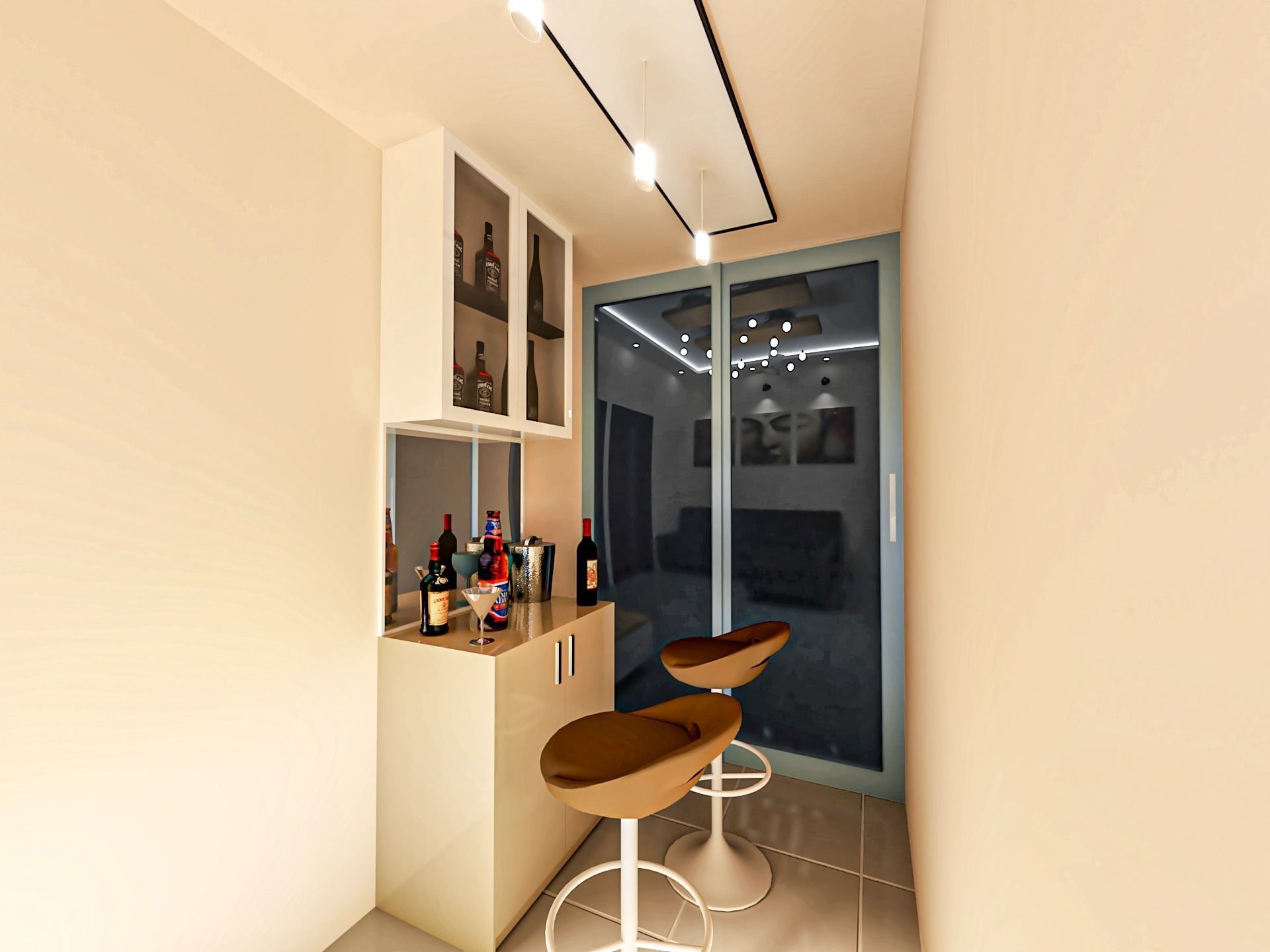 3BHK Flat 3D model_10