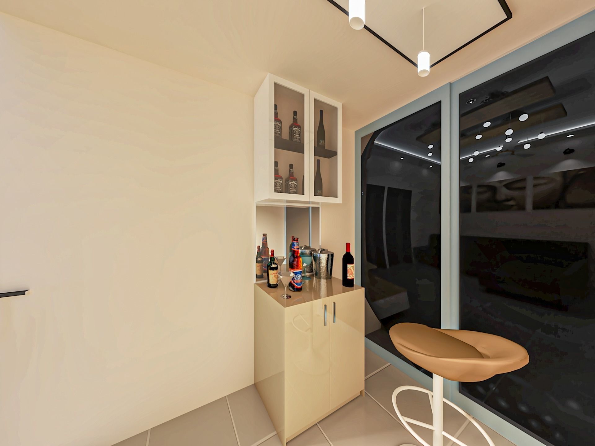 3BHK Flat 3D model_6