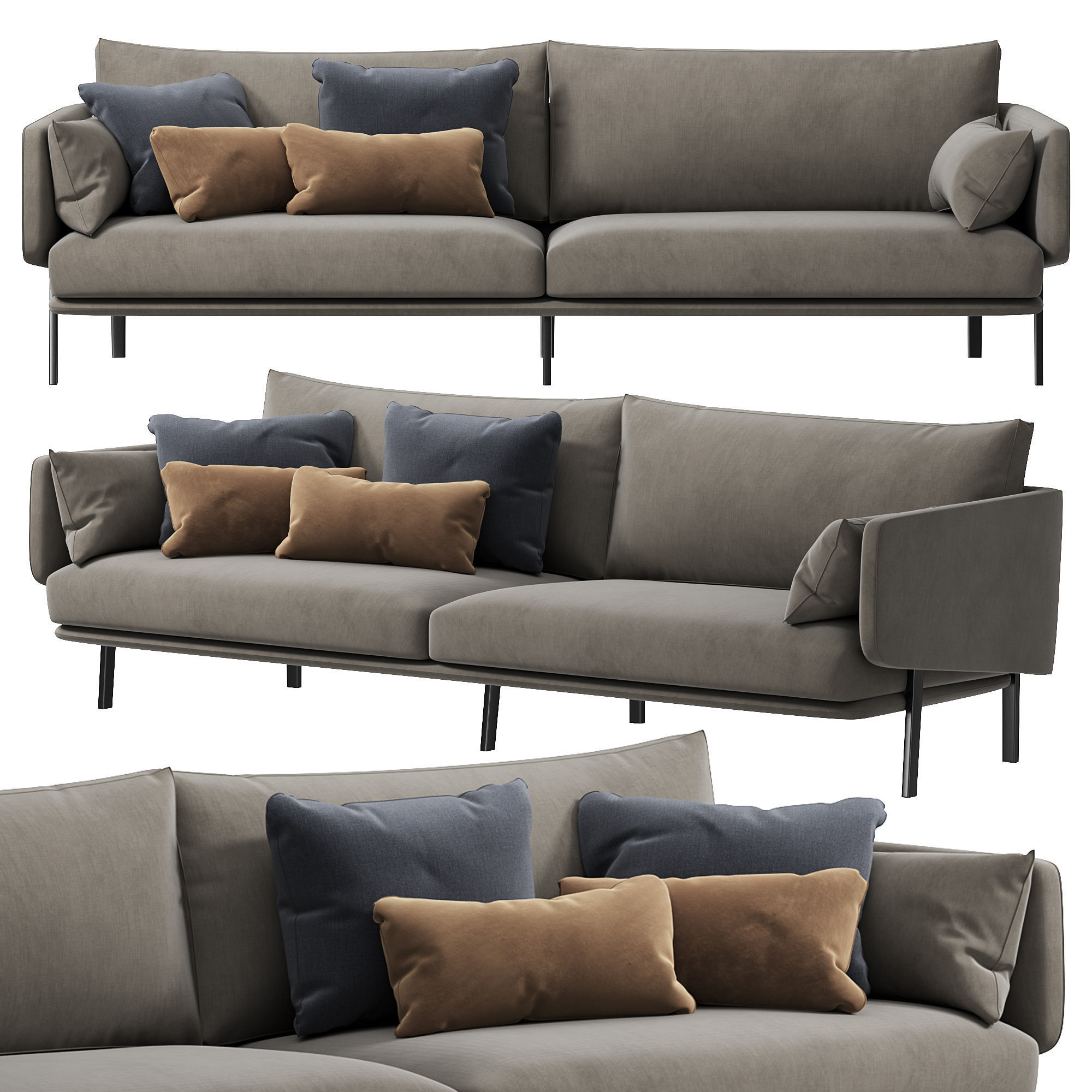 Structure Sofa by bonaldo 3D model_3