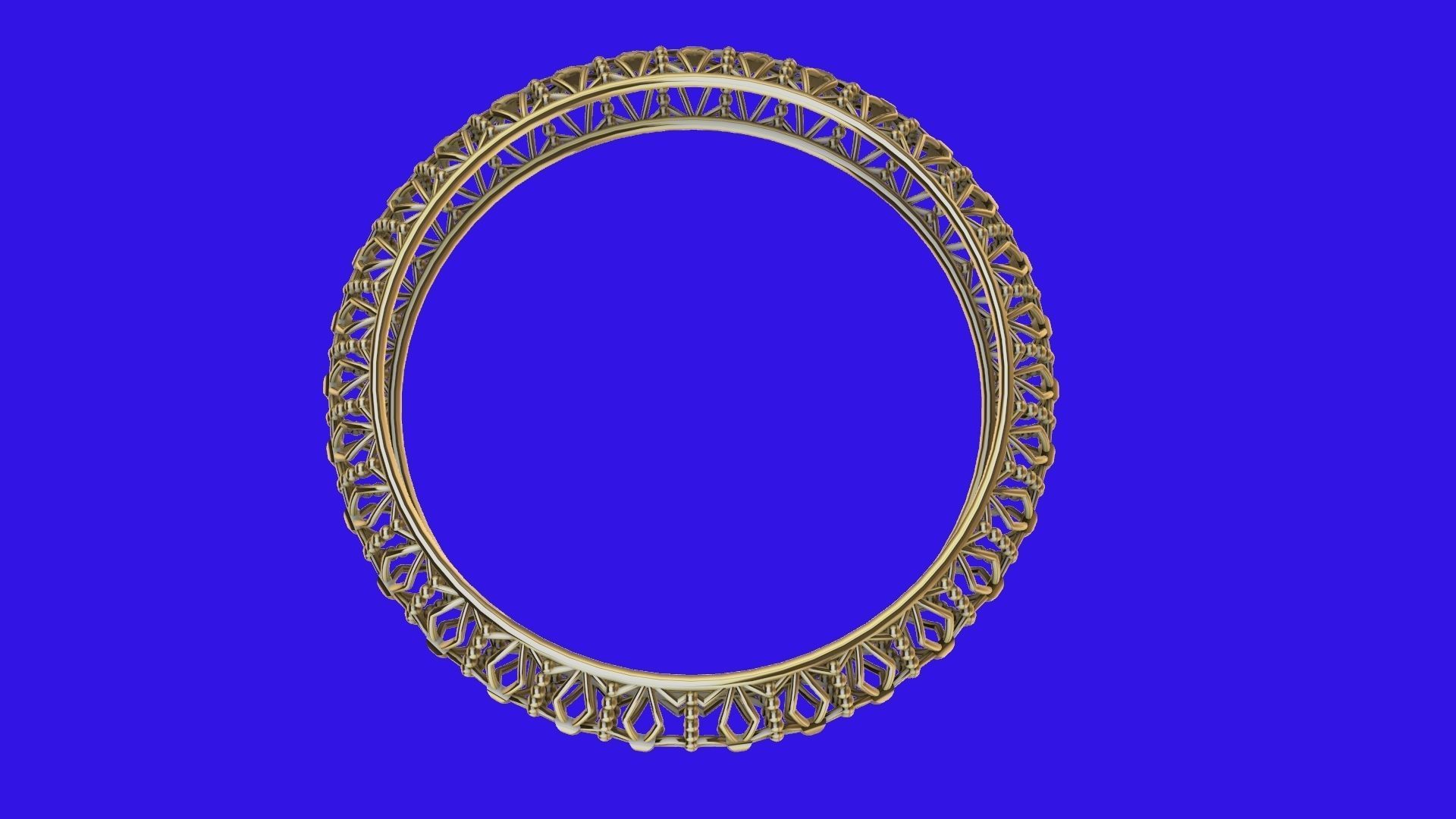 jali milgrain designer bangle stl verified 3D print model_5