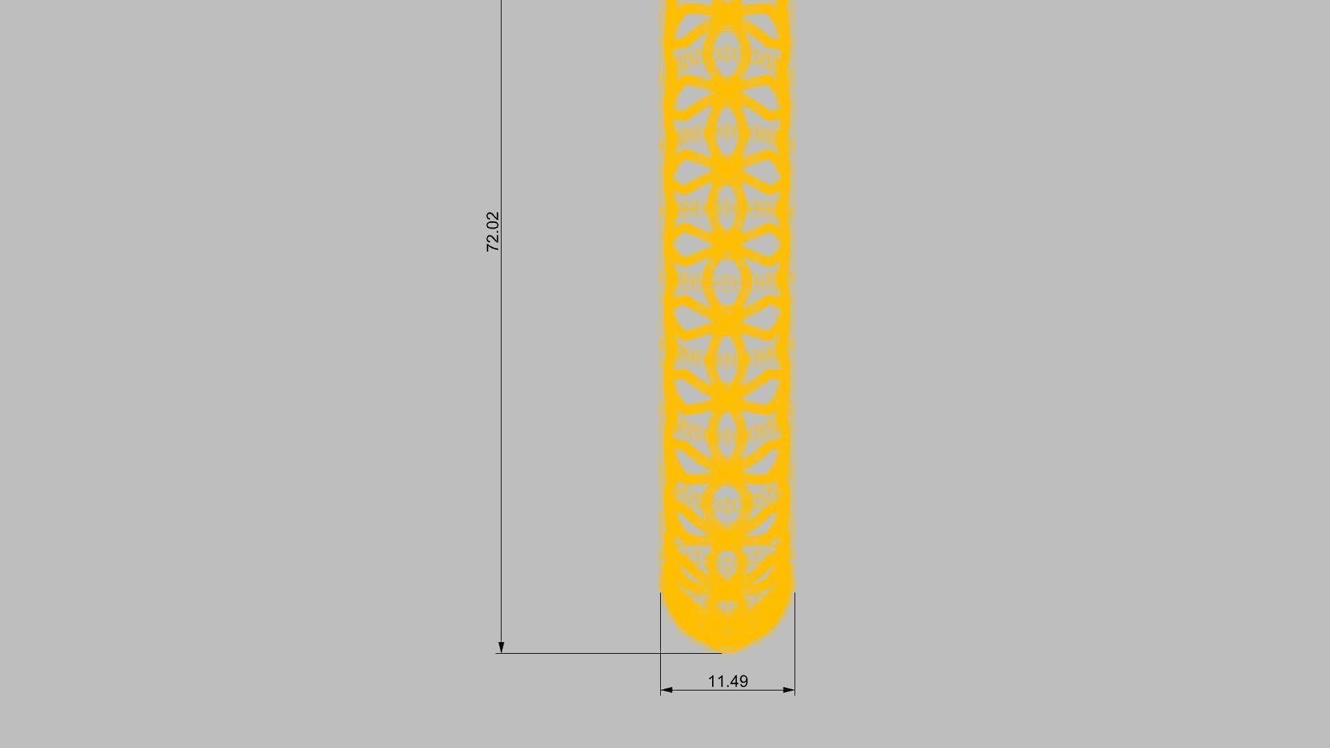 jali milgrain designer bangle stl verified 3D print model_21