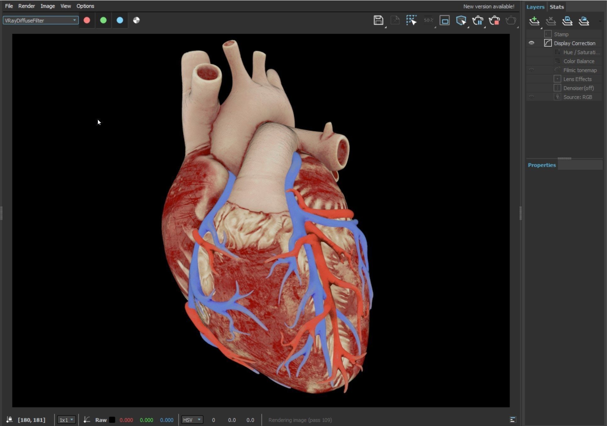 High Quality 3d model of Heart with Veins and arterias Low-poly 3D model_5