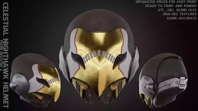 Destiny 2 Celestial Nighthawk Helmet for Cosplay