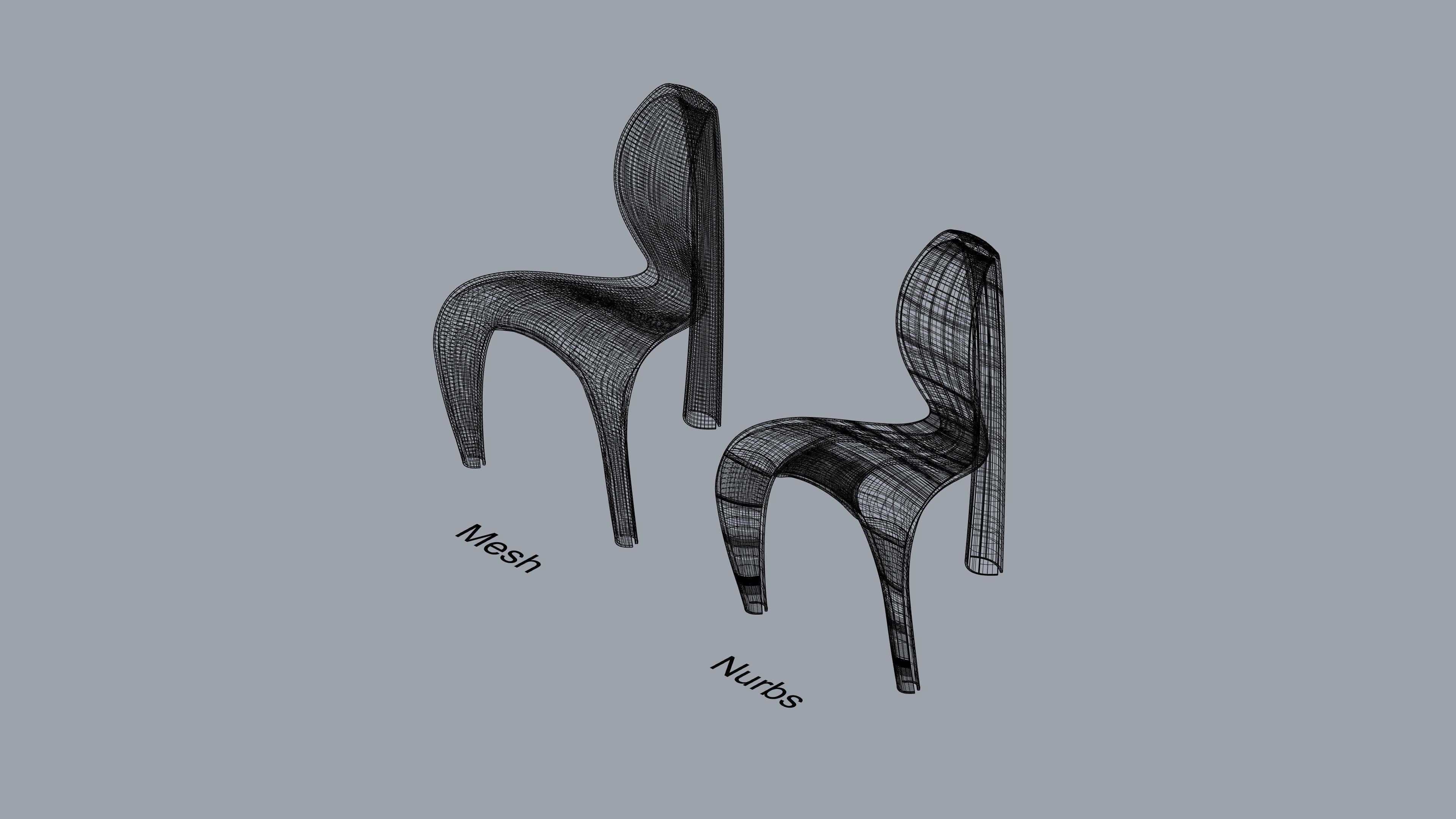 Elegant Chair Low-poly 3D model_6