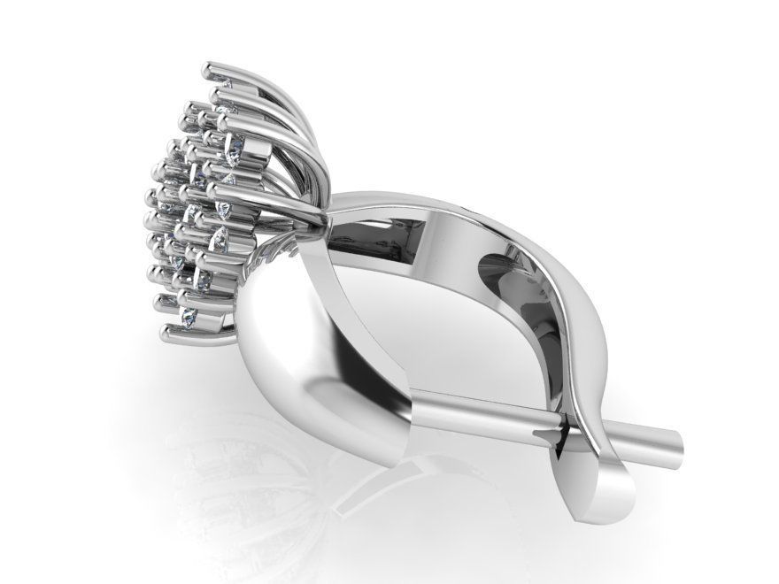 cluster earring 381 3D print model_3