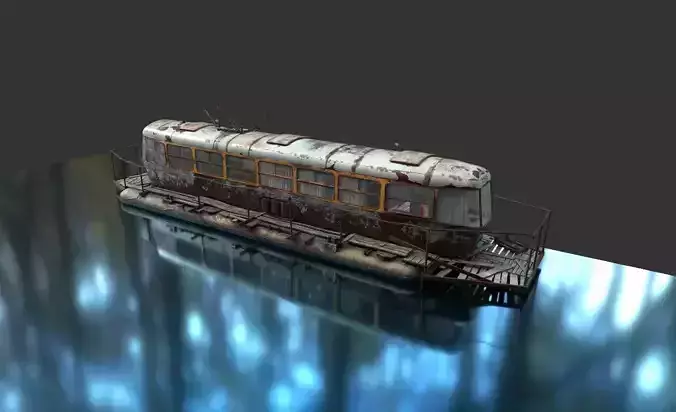 Abandoned Riverside -Waterside Tram 3D model