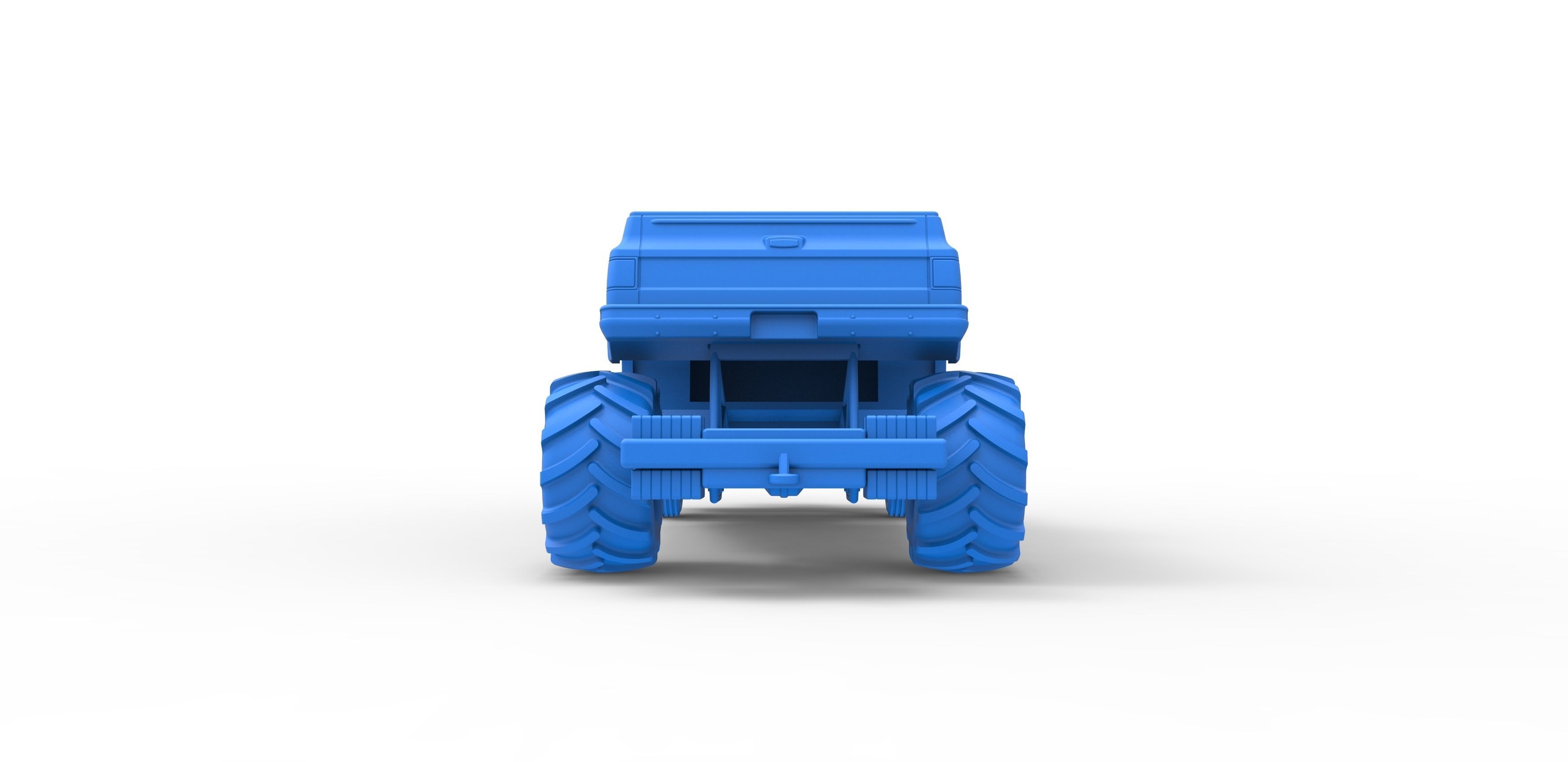 Old school pulling truck 2wd Scale 1 to 25 3D print model_26